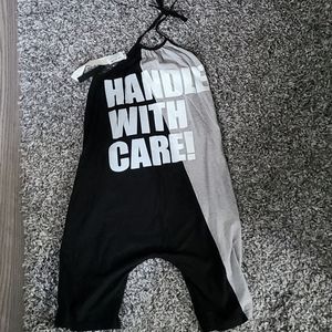 NWT Girl's Nununu Overall Romper. Size 8-9.